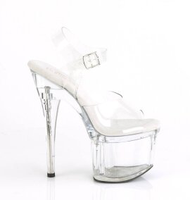 Pleaser ESTEEM-708 Sandales à plateforme Transparent EU-35/US-5