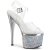 Pleaser ESTEEM-708CHLG Sandales à plateforme Paillettes Argent EU-35/US-5