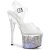 Pleaser ESTEEM-708CK Sandales à plateforme Holo Transparent Argent EU-35/US-5