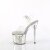 Pleaser ESTEEM-708CK Sandales à plateforme Holo Transparent Argent EU-35/US-5