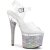 Pleaser ESTEEM-708DM Sandales à plateforme Strass Transparent Argent EU-35/US-5
