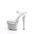 Pleaser ESTEEM-708DM Sandales à plateforme Strass Transparent Argent EU-35/US-5