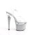Pleaser ESTEEM-708DM Sandales à plateforme Strass Transparent Argent EU-35/US-5