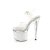 Pleaser ESTEEM-708LG Sandales à plateforme Paillettes Transparent Blanc EU-35/US-5