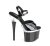 Pleaser ESTEEM-709 Sandales à plateforme Vernis Noir Transparent EU-40/US-10