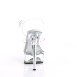 Pleaser EXCITE-608 Sandales à plateforme Transparent EU-37/US-7