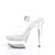 Pleaser EXCITE-608 Sandales à plateforme Transparent EU-37/US-7