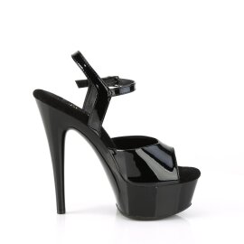 Pleaser EXCITE-609 Sandales à plateforme Vernis Noir EU-35/US-5