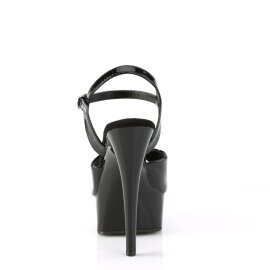 Pleaser EXCITE-609 Sandales à plateforme Vernis Noir EU-36/US-6