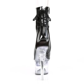 Pleaser FLASHDANCE-1018-7 Bottines à plateforme Vernis Noir Bigarré EU-40/US-10