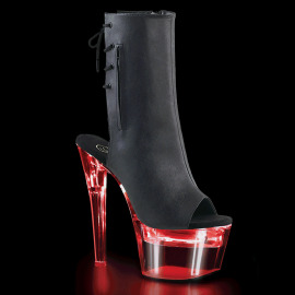 Pleaser FLASHDANCE-1018-7 Bottines à plateforme Cuir synthétique Noir EU-37/US-7