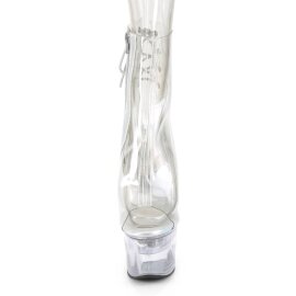 Pleaser FLASHDANCE-1018C-7 Bottines à plateforme Transparent EU-35/US-5