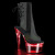 Pleaser FLASHDANCE-1018C-7 Bottines à plateforme Transparent EU-37/US-7