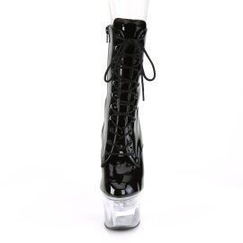 Pleaser FLASHDANCE-1020-7 Bottines à plateforme Vernis Noir Bigarré EU-35/US-5