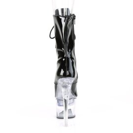 Pleaser FLASHDANCE-1020-7 Bottines à plateforme Vernis Noir Bigarré EU-35/US-5