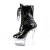 Pleaser FLASHDANCE-1020-7 Bottines à plateforme Vernis Noir Bigarré EU-35/US-5