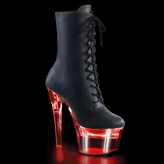 Pleaser FLASHDANCE-1020-7 Bottines à plateforme Cuir synthétique Noir Bigarré EU-36/US-6