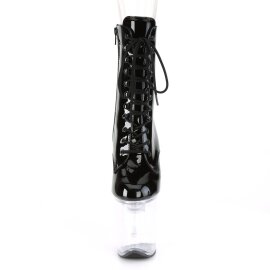 Pleaser FLASHDANCE-1020-8 Bottines à plateforme Vernis Noir Bigarré EU-39/US-9