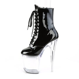 Pleaser FLASHDANCE-1020-8 Bottines à plateforme Vernis Noir Bigarré EU-39/US-9