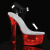 Pleaser FLASHDANCE-608CH Sandales à plateforme Transparent Bigarré EU-38/US-8