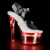 Pleaser FLASHDANCE-708 Sandales à plateforme Transparent Bigarré EU-37/US-7