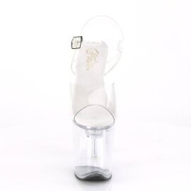Pleaser FLASHDANCE-808 Sandales à plateforme Transparent Bigarré EU-35/US-5
