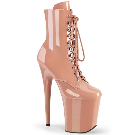 Pleaser FLAMINGO-1020 Bottines à plateforme Vernis Blush EU-35/US-5