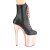 Pleaser FLAMINGO-1020 Bottines à plateforme Cuir synthétique Chrome Or Rose Noir EU-35/US-5