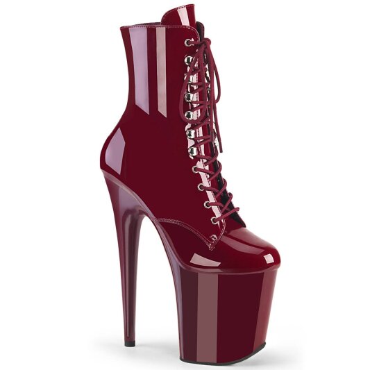 Pleaser FLAMINGO-1020 Bottines à plateforme Vernis Bourgogne EU-35/US-5