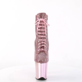 Pleaser FLAMINGO-1020CHRS Bottines à plateforme Strass Chrome Rose EU-35/US-5