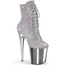 Pleaser FLAMINGO-1020CHRS Bottines à plateforme...