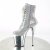 Pleaser FLAMINGO-1020CHRS Bottines à plateforme Multi Strass Chrome Argent EU-42/US-12