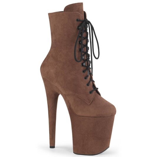 Pleaser FLAMINGO-1020FS Bottines à plateforme Daim synthétique Caramel EU-41/US-11