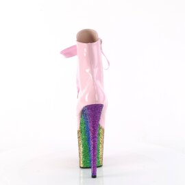 Pleaser FLAMINGO-1020HG Bottines à plateforme Vernis Paillettes Rose Bigarré EU-35/US-5