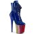 Pleaser FLAMINGO-1020HG Bottines à plateforme Vernis Paillettes Bleu Bigarré EU-37/US-7
