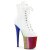 Pleaser FLAMINGO-1020HG Bottines à plateforme Vernis Paillettes Blanc Bigarré EU-36/US-6