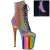 Pleaser FLAMINGO-1020RC Bottines à plateforme Réflexion Chrome Bigarré EU-36/US-6