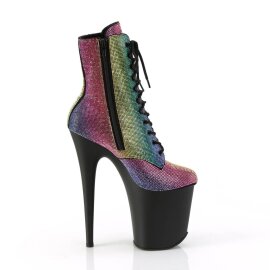 Pleaser FLAMINGO-1020RS Bottines à plateforme Strass Bigarré EU-35/US-5