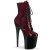 Pleaser FLAMINGO-1020SP Bottines à plateforme Vernis Serpent Rouge EU-35/US-5
