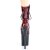 Pleaser FLAMINGO-1020SP Bottines à plateforme Vernis Serpent Rouge EU-35/US-5