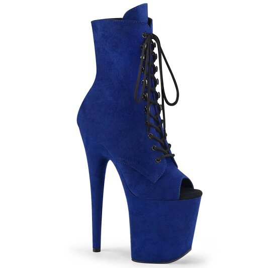 Pleaser FLAMINGO-1021FS Bottines à plateforme Daim synthétique Bleu EU-38/US-8