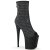 Pleaser FLAMINGO-1031GM Bottines à plateforme Strass Paillettes Noir Argent EU-41/US-11