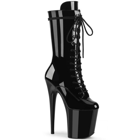 Pleaser FLAMINGO-1050 Bottines à plateforme Vernis Noir EU-35/US-5