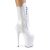 Pleaser FLAMINGO-1050 Bottines à plateforme Vernis Blanc EU-35/US-5