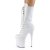 Pleaser FLAMINGO-1050 Bottines à plateforme Vernis Blanc EU-37/US-7