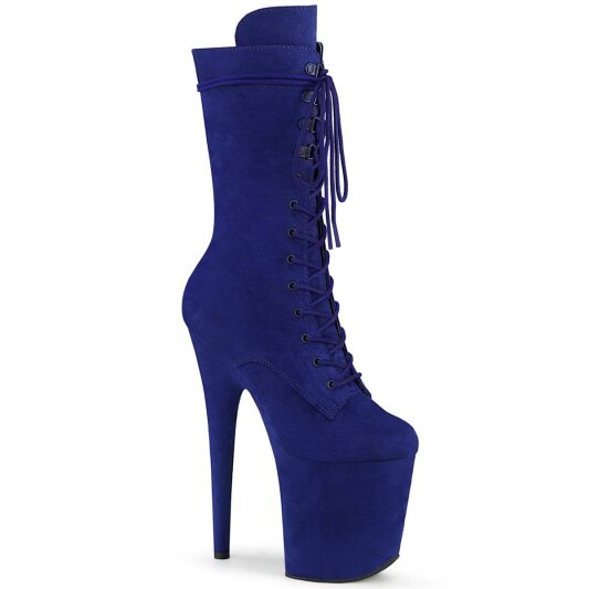 Pleaser FLAMINGO-1050FS Bottines à plateforme Daim synthétique Bleu EU-42/US-12