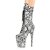 Pleaser FLAMINGO-1050SP Bottines à plateforme Serpent Noir Blanc EU-35/US-5