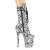 Pleaser FLAMINGO-1050SP Bottines à plateforme Serpent Noir Blanc EU-35/US-5