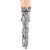 Pleaser FLAMINGO-1050SP Bottines à plateforme Serpent Noir Blanc EU-39/US-9