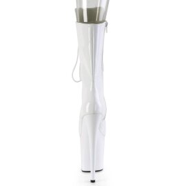 Pleaser FLAMINGO-1051 Bottines à plateforme Vernis Blanc EU-40/US-10